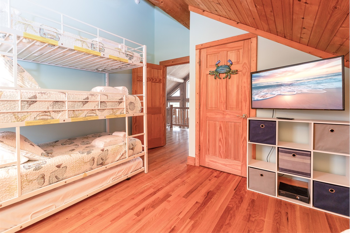 Bunk room on top floor