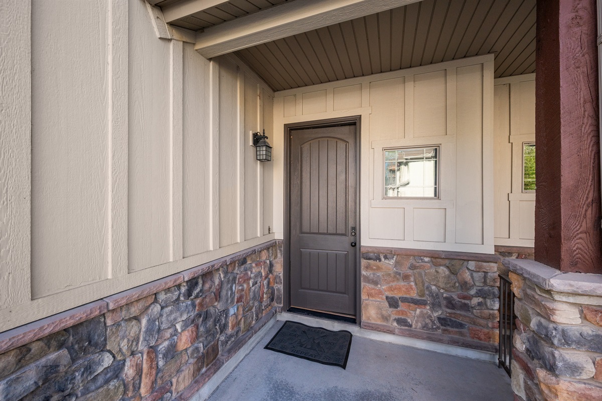 Welcoming entryway—your home base for mountain adventures.