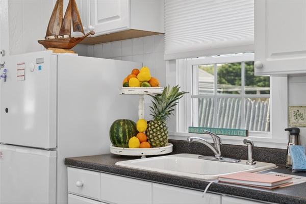 A comfortable kitchen space designed for simple, efficient, and enjoyable cooking.