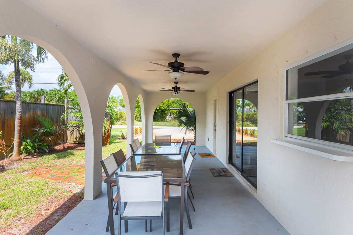 Outdoor Veranda with Dining Setup