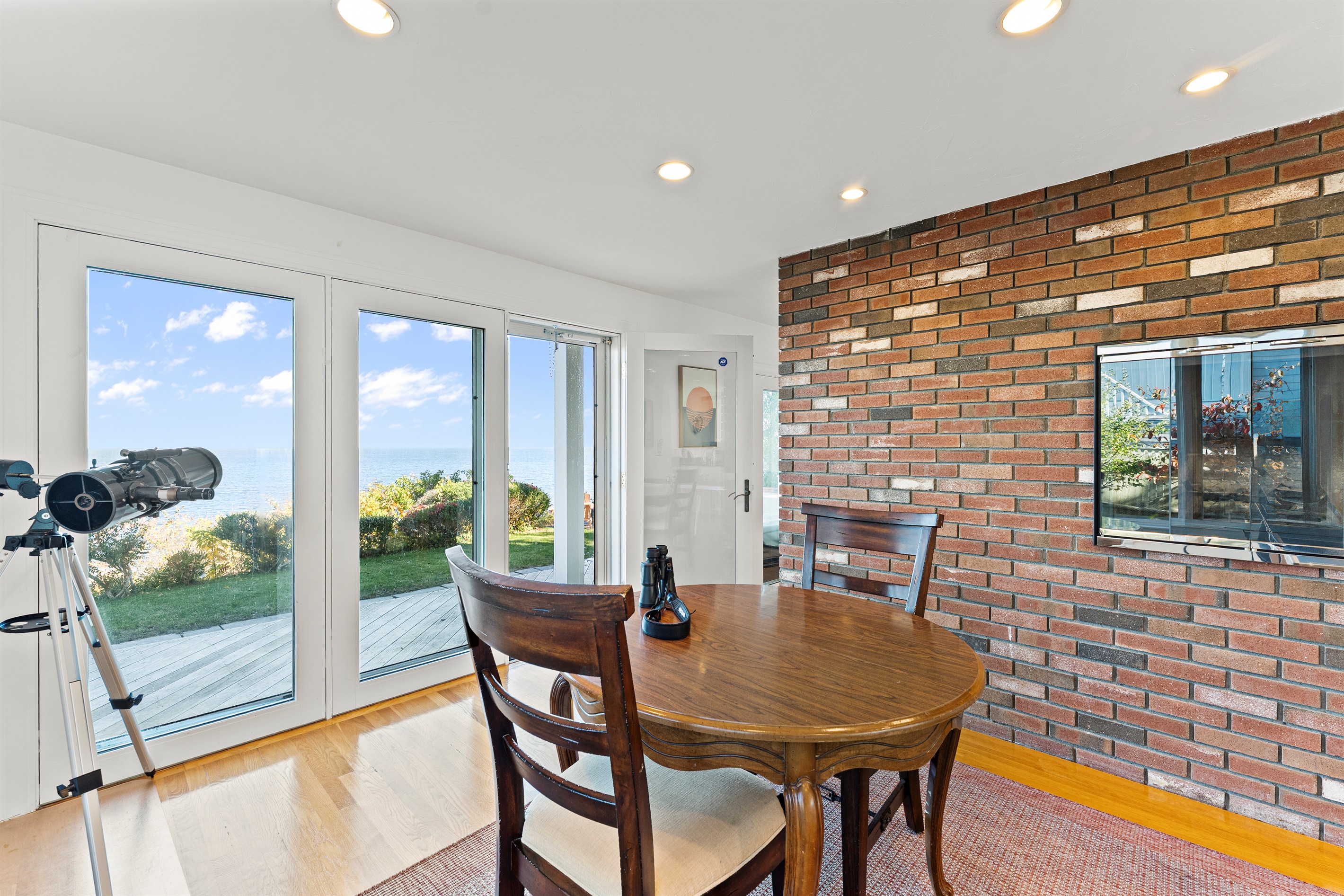 Explore the skies and spot wildlife with our ocean-view telescope.