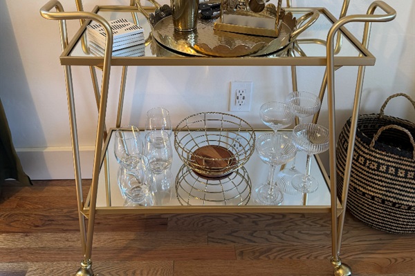 Bar cart for all your cocktail/mocktail needs!