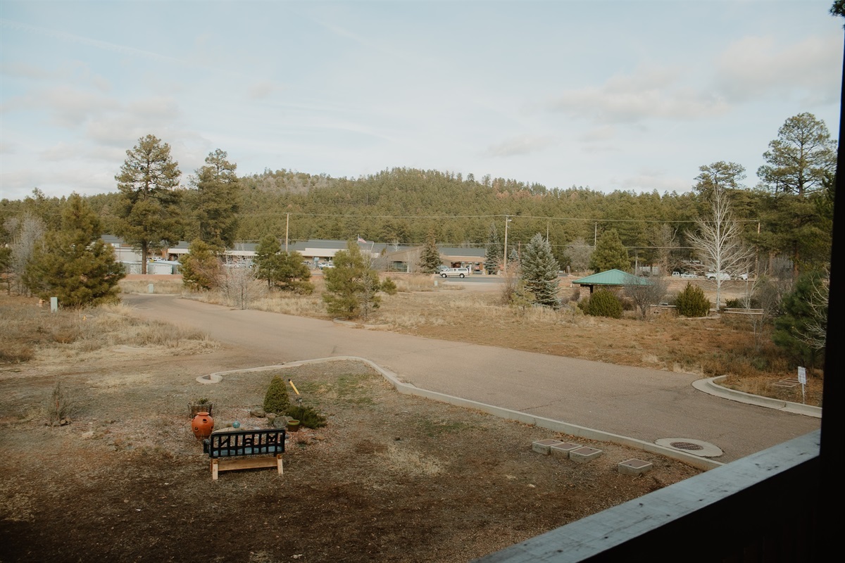 Spacious property grounds with plenty of parking surrounded by towering pines in this Pinetop-Lakeside townhome. Immersed in Arizona's White Mountains with peaceful forest setting perfect for hiking, skiing, dining and shopping the local area.