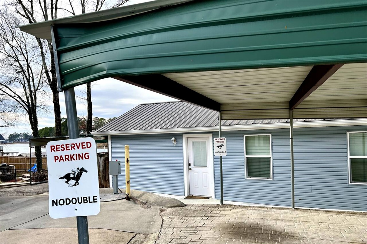 There are two designated parking spots on the premises with additional parking possible half a mile down the road.