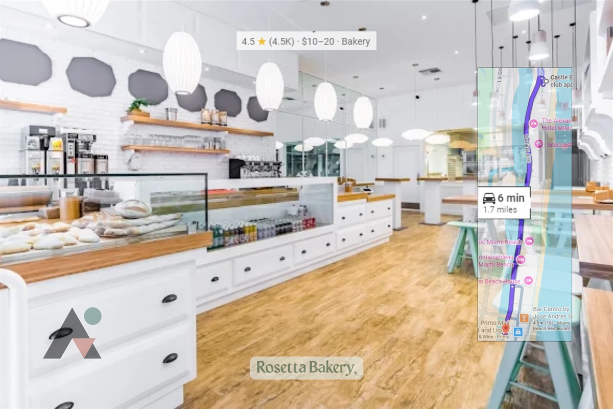Rosetta Bakery is a premium Italian bakery famous for its upscale aesthetic and high-quality artisanal baking. Guests can choose from a selection of expertly prepared espresso beverages, freshly baked focaccia, and delicate Italian pastries like cornetti a