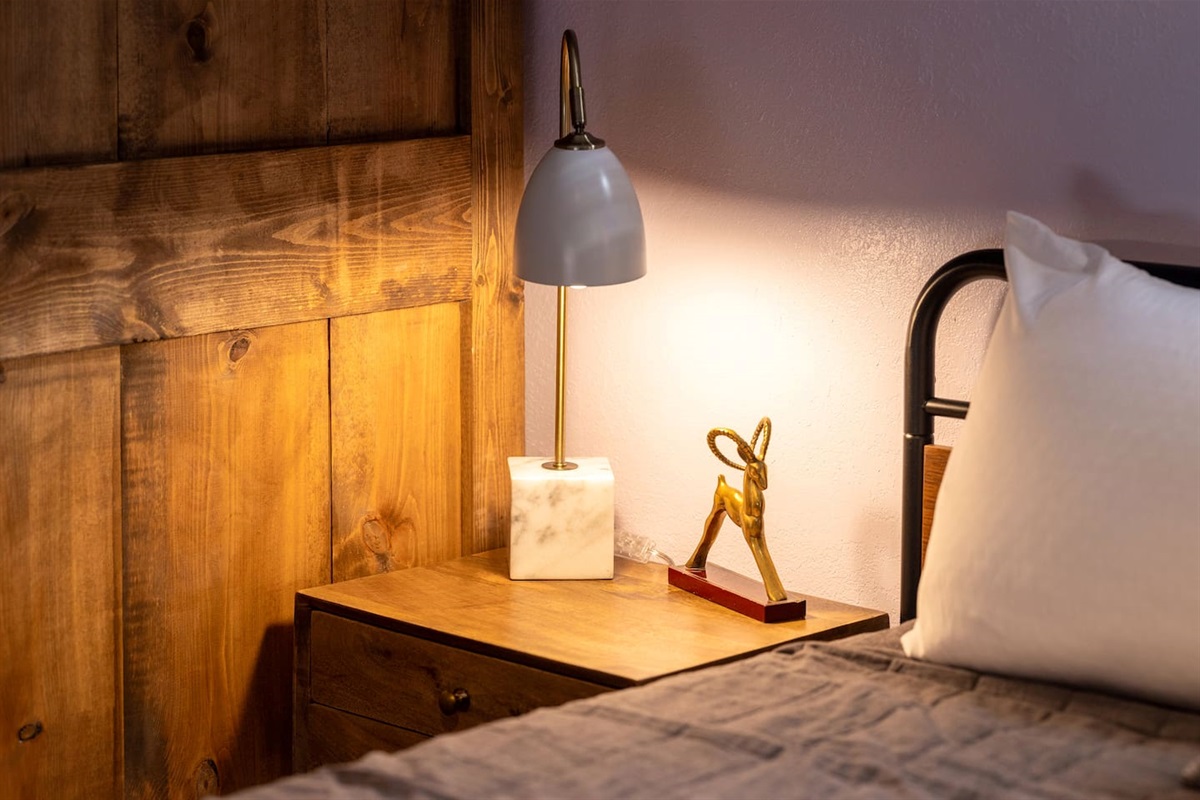 Marble lamps for night time reading.