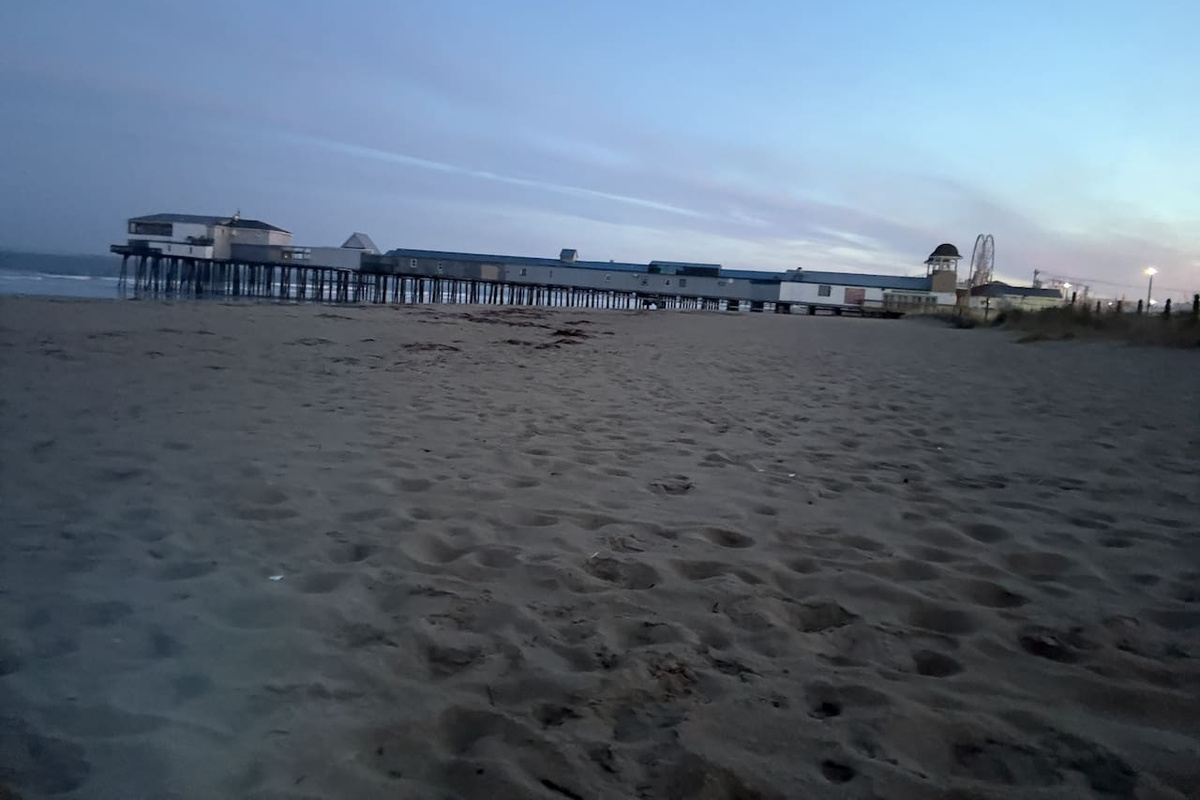 View of pier just 45 steps from the building.