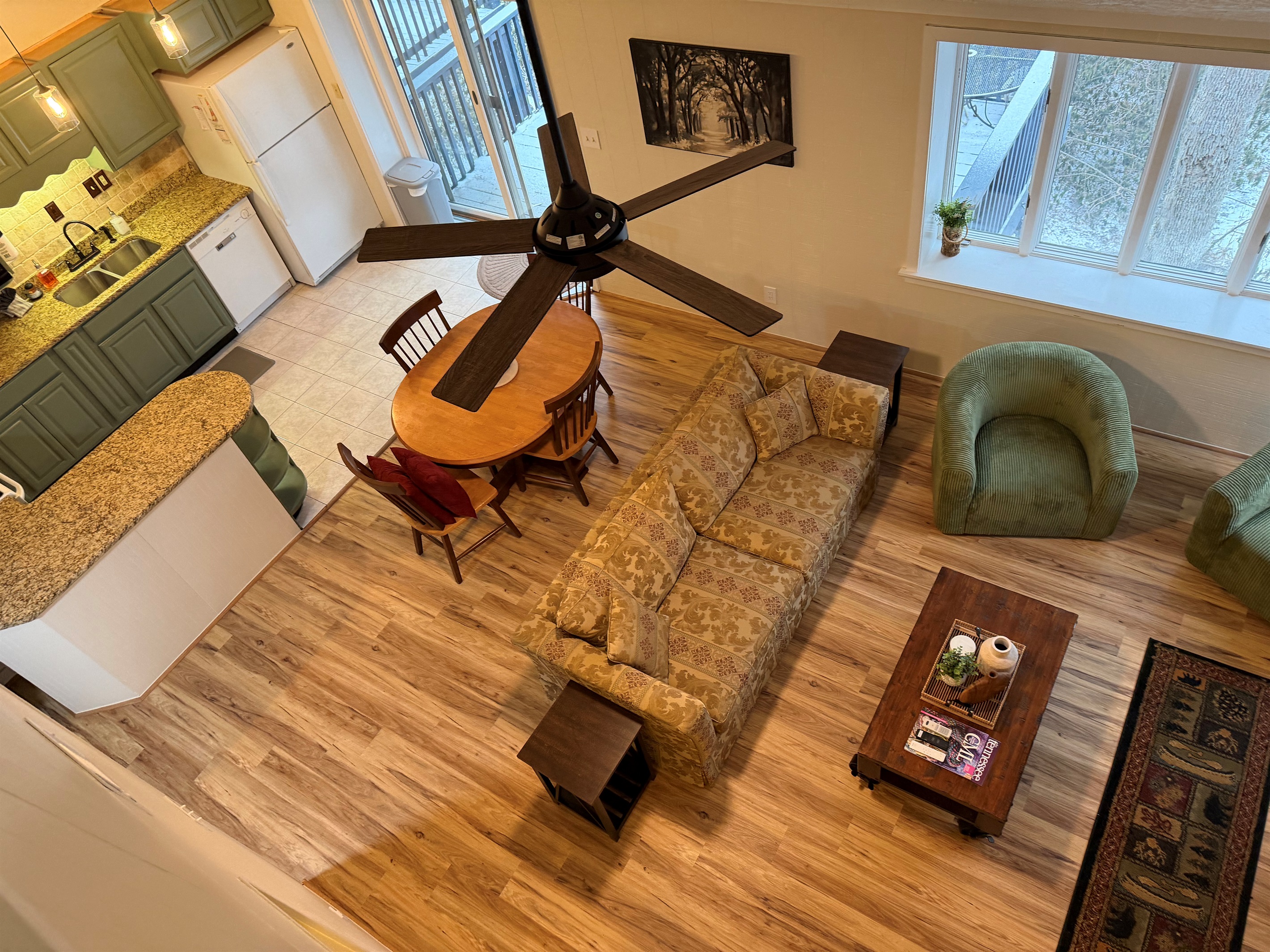 Overhead view from upstairs bedroom