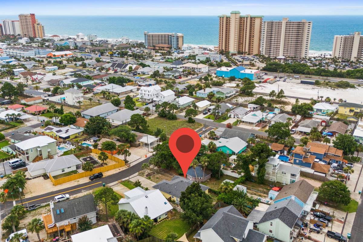 Pin showing location of House