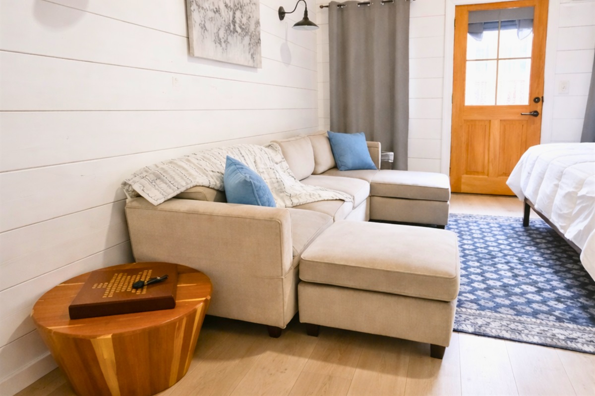 Lounge away in the second bedroom with this comfy sofa.