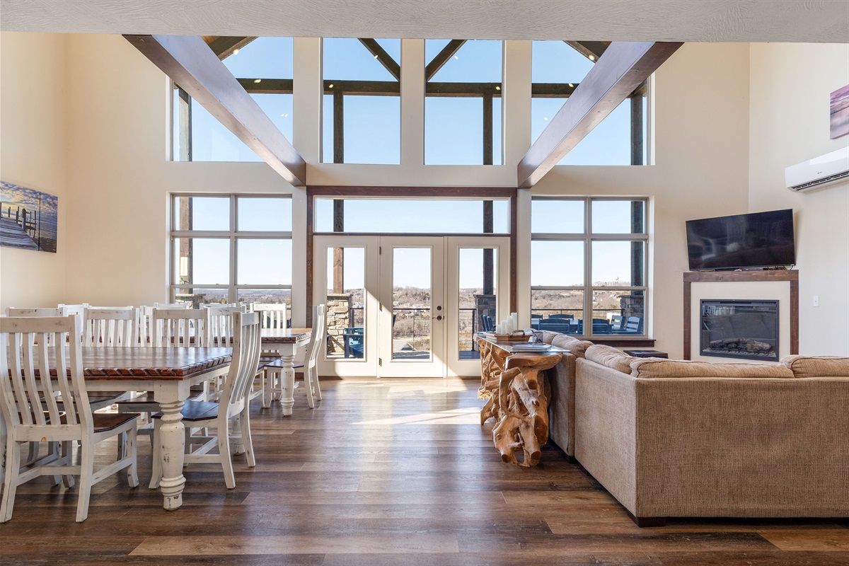 Plenty of seating for everyone to gather in the living room