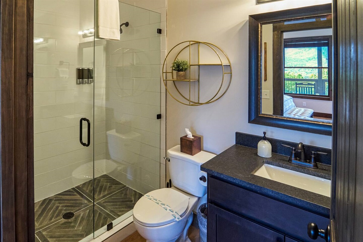 Bathroom with unique accents