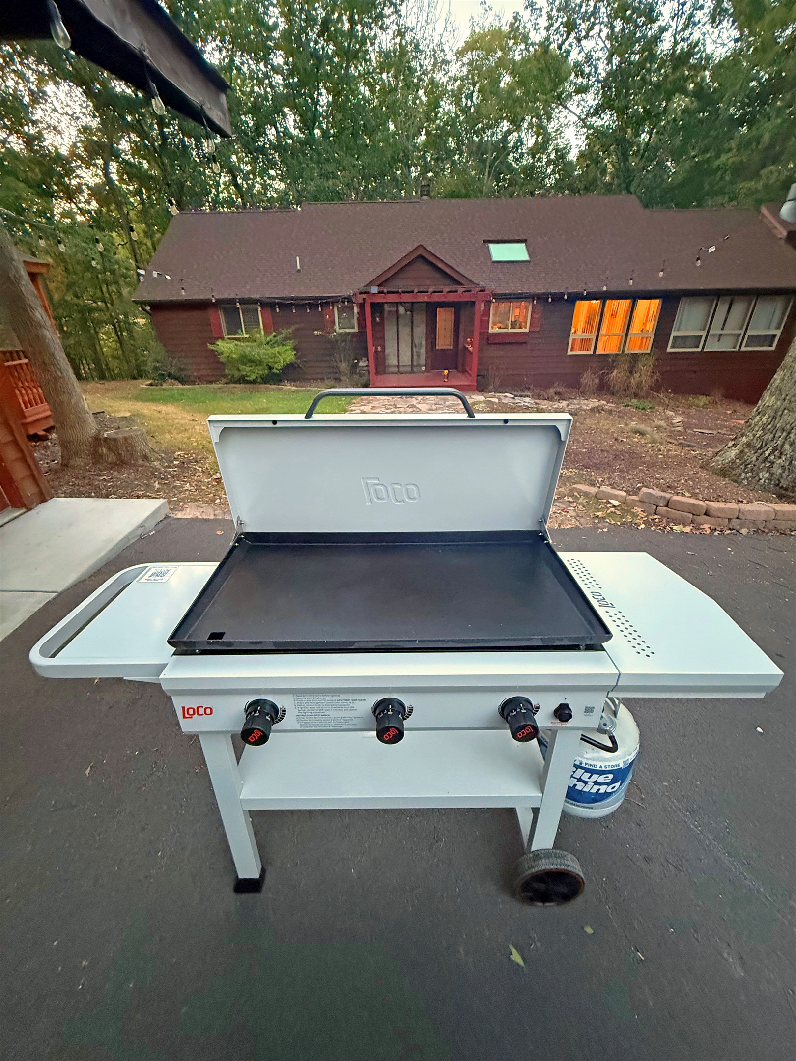 Instead of a cheap grill, we've included a LOCO brand, 36 inch griddle at Acorn&Antler.  Propane is included with your stay.  Cooking skills are not but I can send you some great recipes!