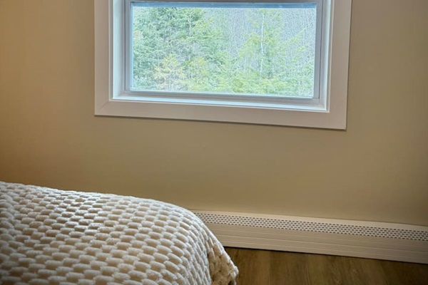 Mountain views from the bedroom.