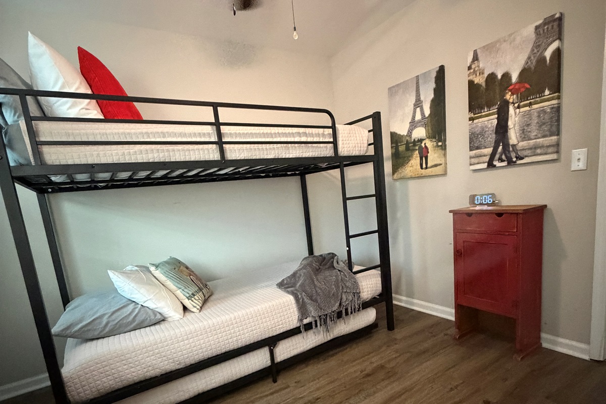 Twin XL over Twin XL Bunk Bedroom plus Twin Trundle
