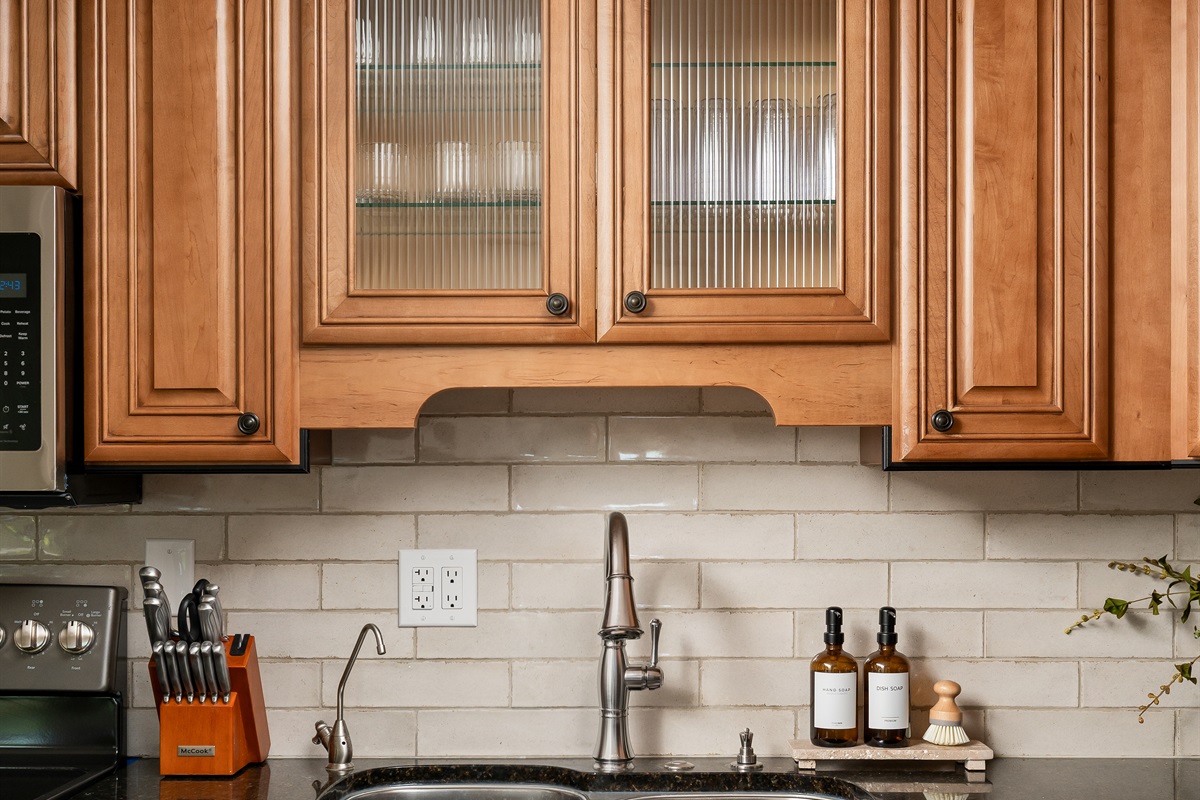 Newly renovated kitchen featuring modern finishes, updated appliances, and everything you need to cook and gather comfortably during your stay.