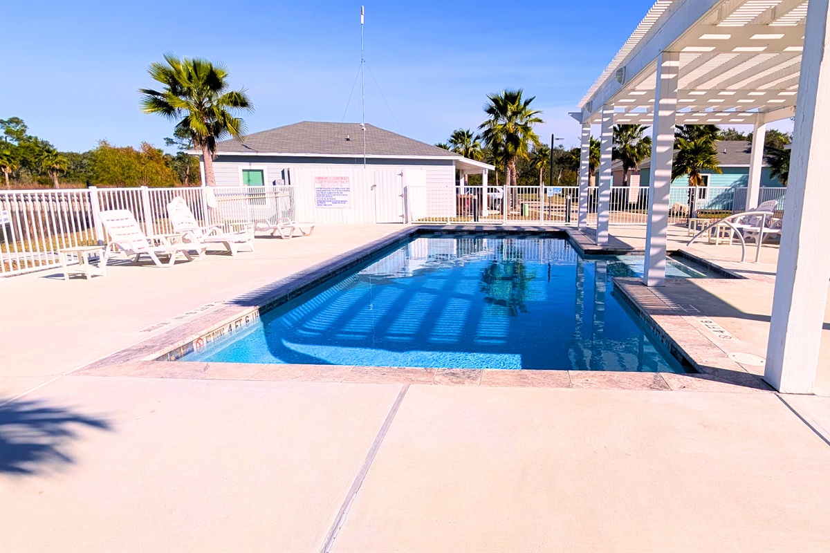 Sparkling community pool