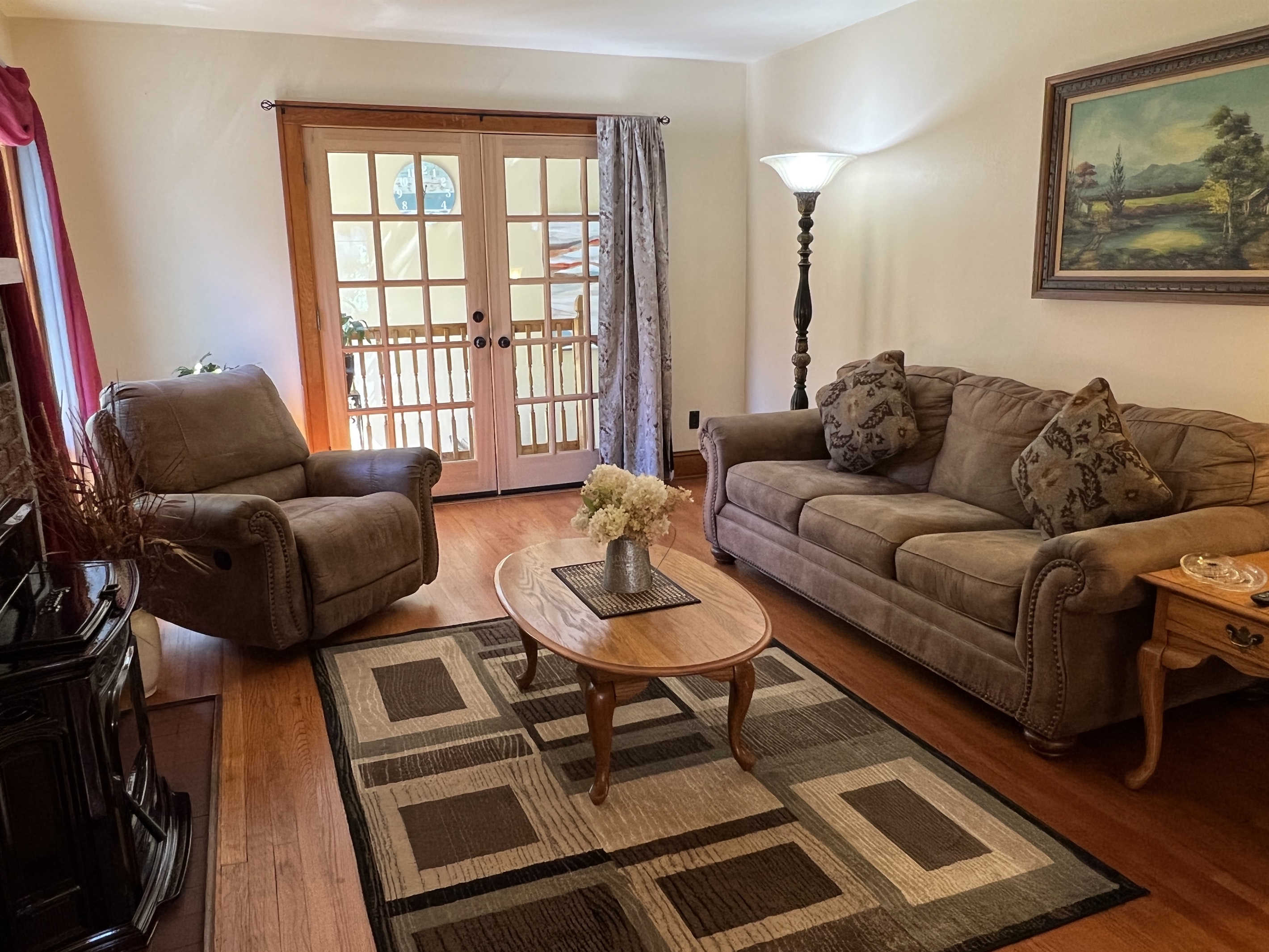 Living room into sunroom