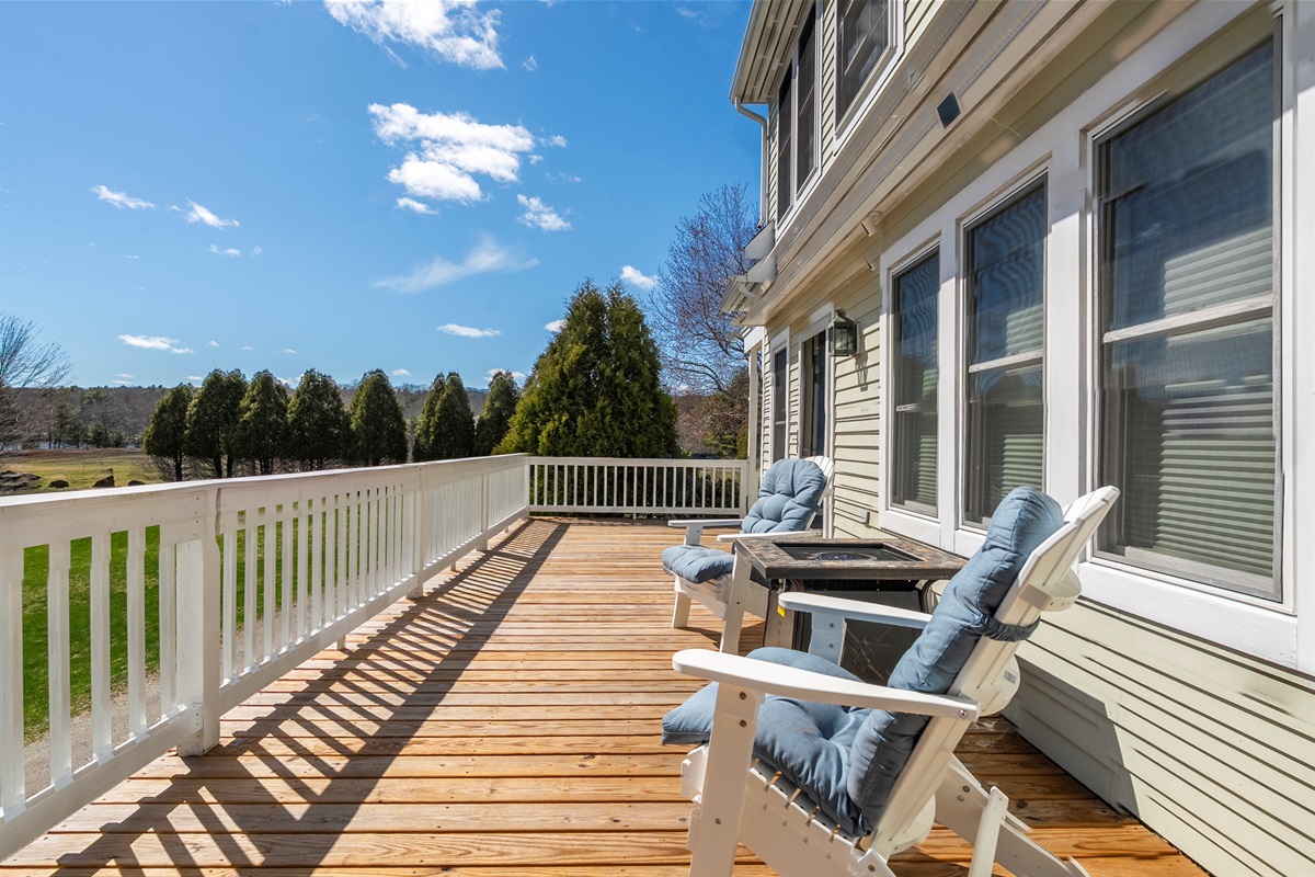 Enjoy afternoon cocktails on the deck 