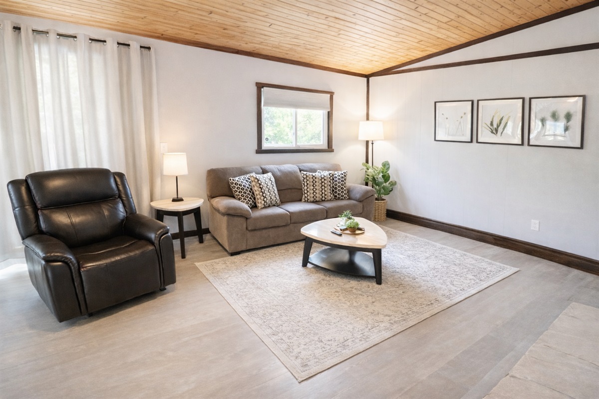 Spacious living area offers tons of natural light