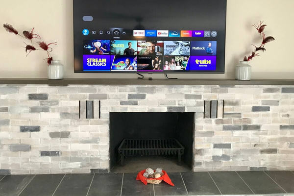 Giant 70” 4k smart streaming TV with Amazon Fire. We provide Netflix or you can sign into your subscription accounts to catch up on your favorites. 