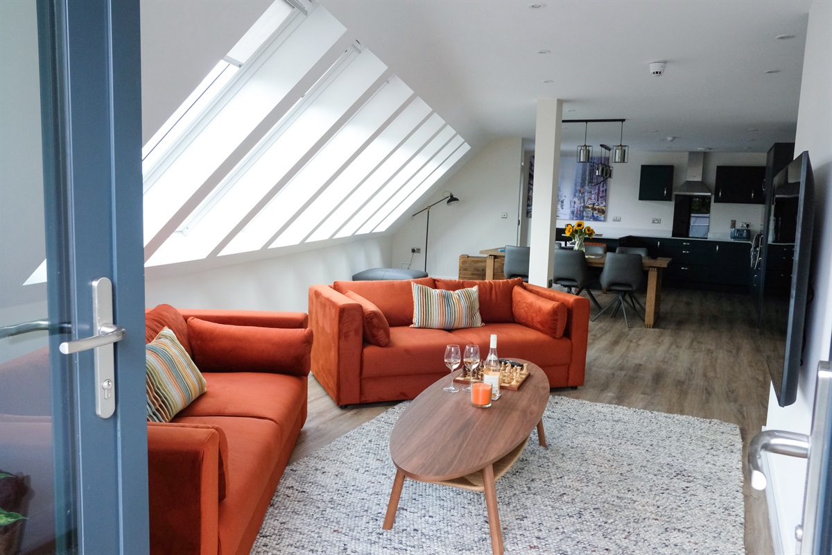 Open plan lounge dining kitchen - 3 bed apt