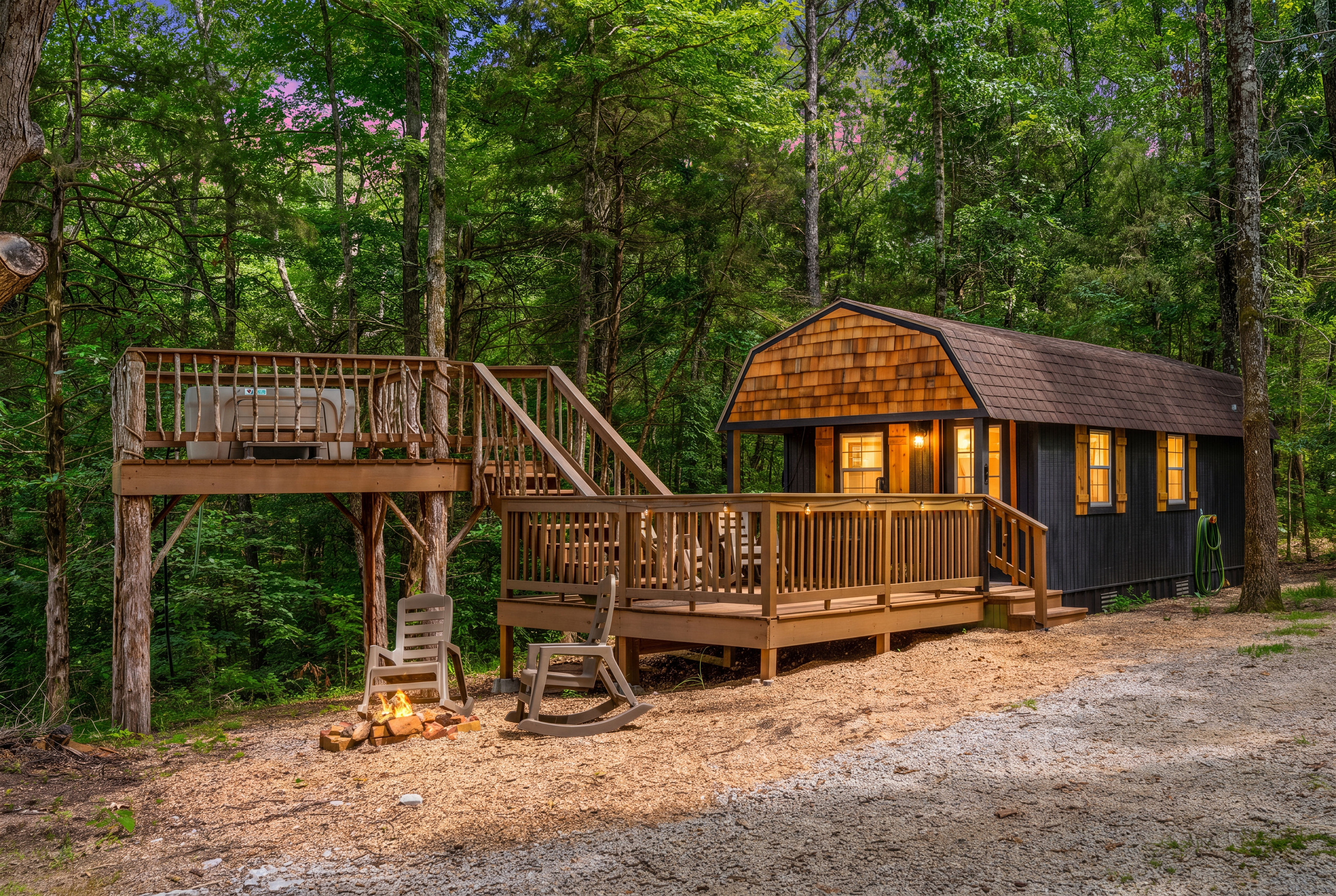Bungalow and Hot Tub Tower