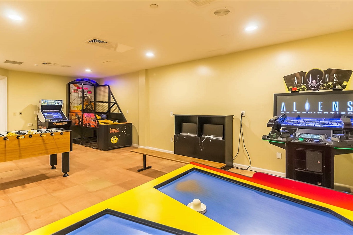 Have some fun and friendly competition in our game room! Featuring a variety of arcade classics and games like foosball and air hockey, it’s the perfect place to entertain all ages.