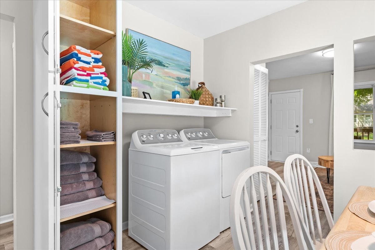 In-unit washer & dryer with fresh linens stocked for your stay