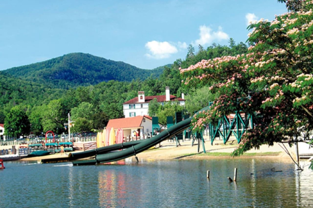 Waterpark at the Lake Lure public beach