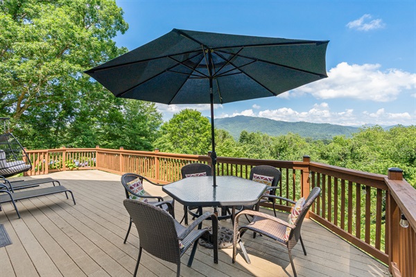 Deck with Dining Furniture - Northwest Views