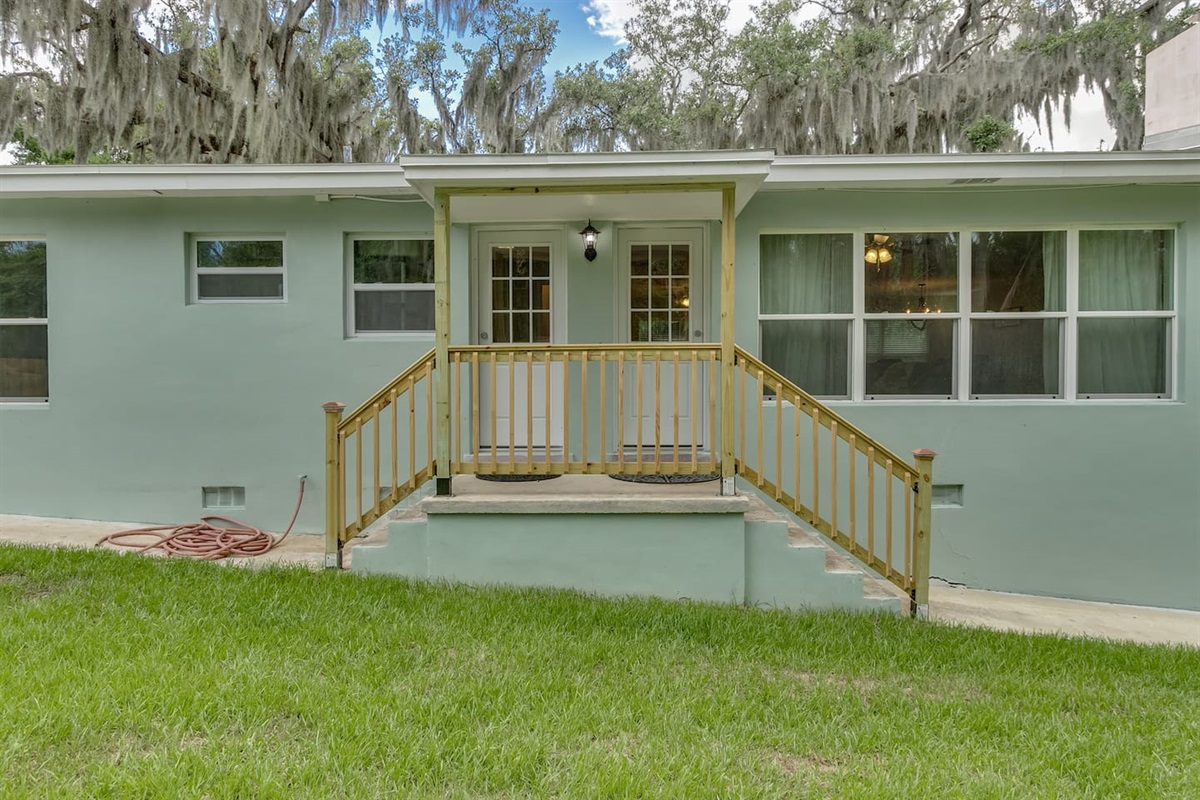 Back Yard Entries to House