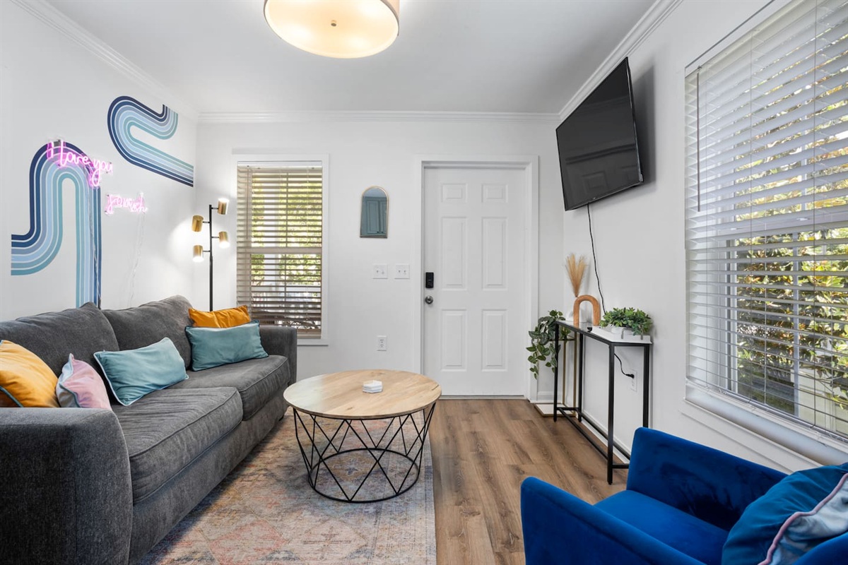 Living room view from the kitchen