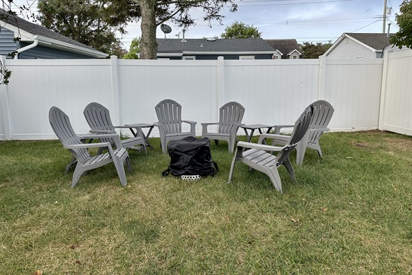 Completely fenced in backyard for plenty of privacy