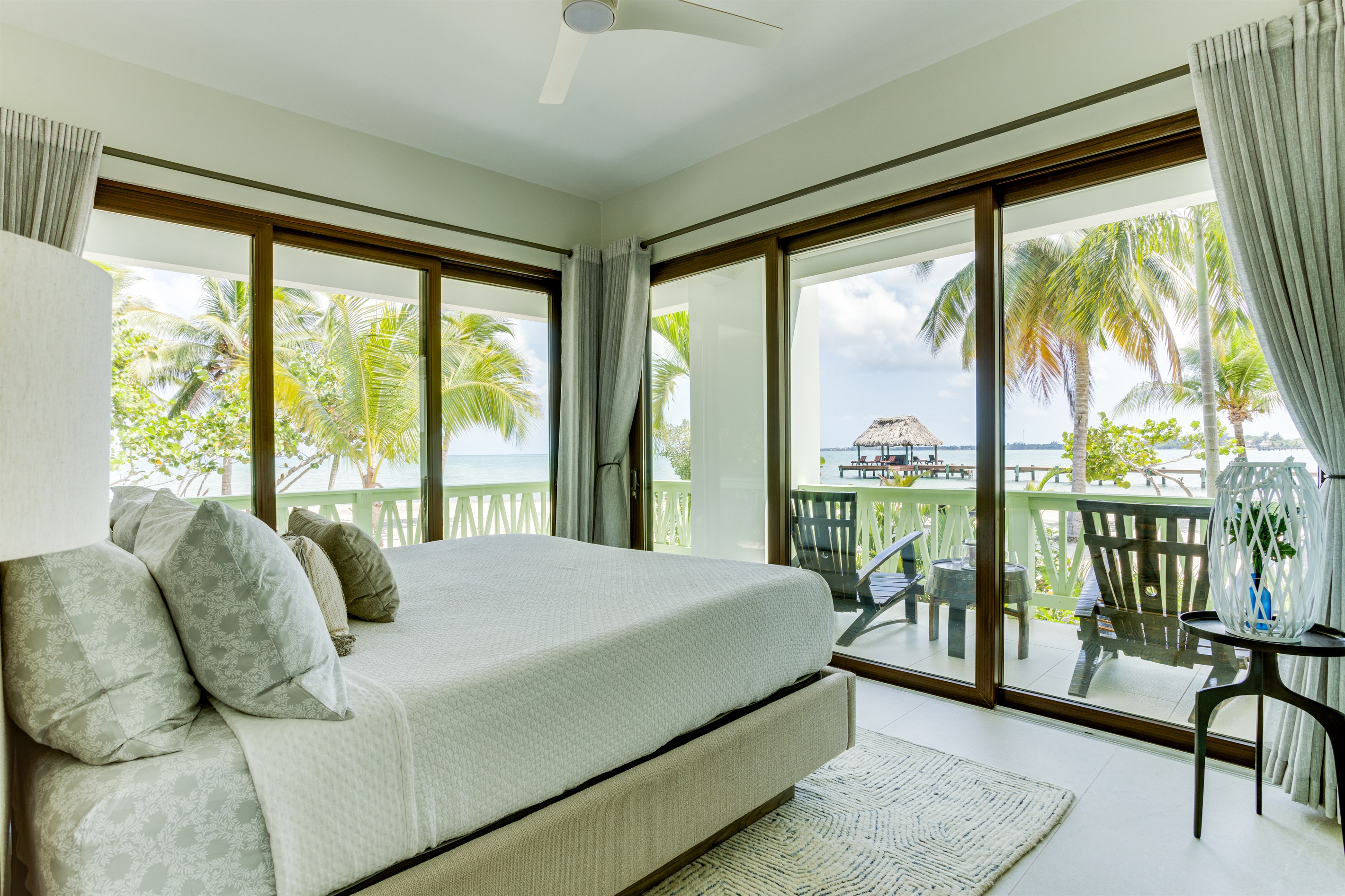 Bedroom 1 King Bed with Beach View