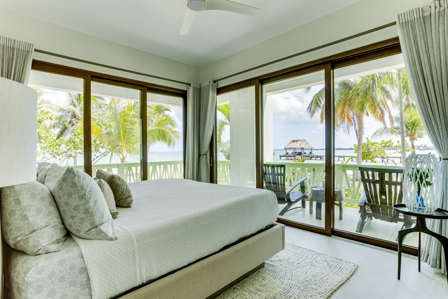 Bedroom 1 King Bed with Beach View