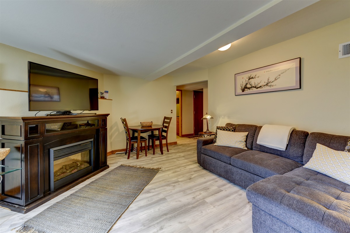 Lower living room convertible couch