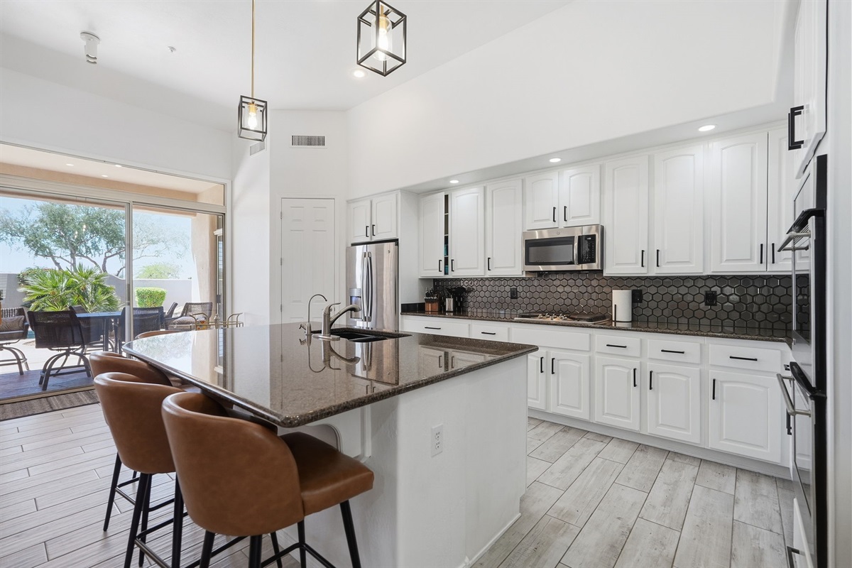 The kitchen has all the basics needed for a great stay.