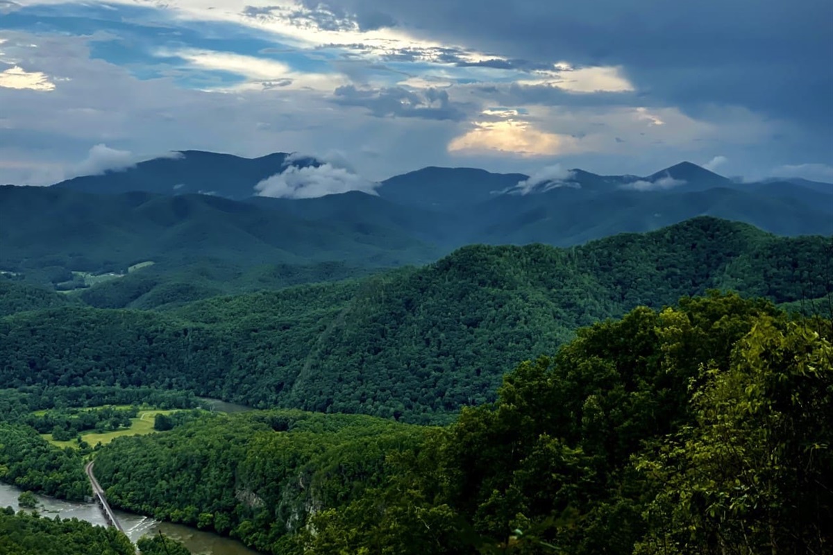 Pisgah National Forest surrounds the town of Hot Springs