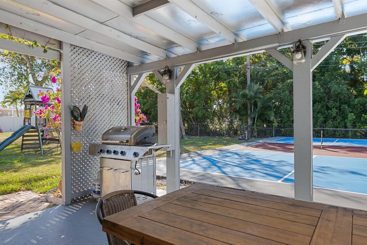 Fire up the BBQ, after a friendly match of pickleball