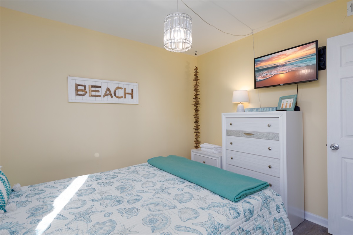 Master bedroom with queen-size bed