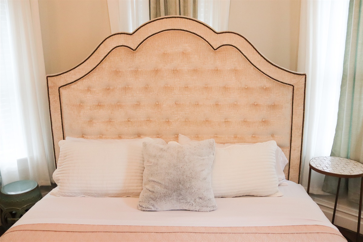 quality linens on a king bed