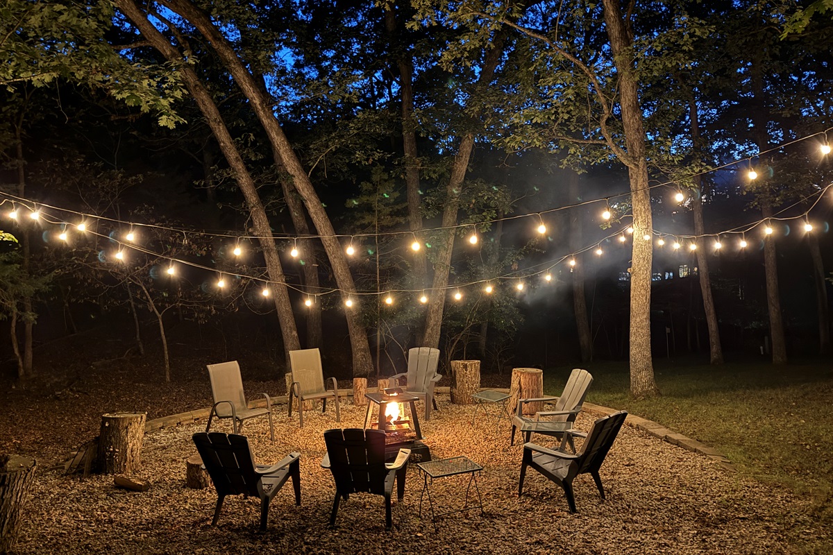 Fire pit at night