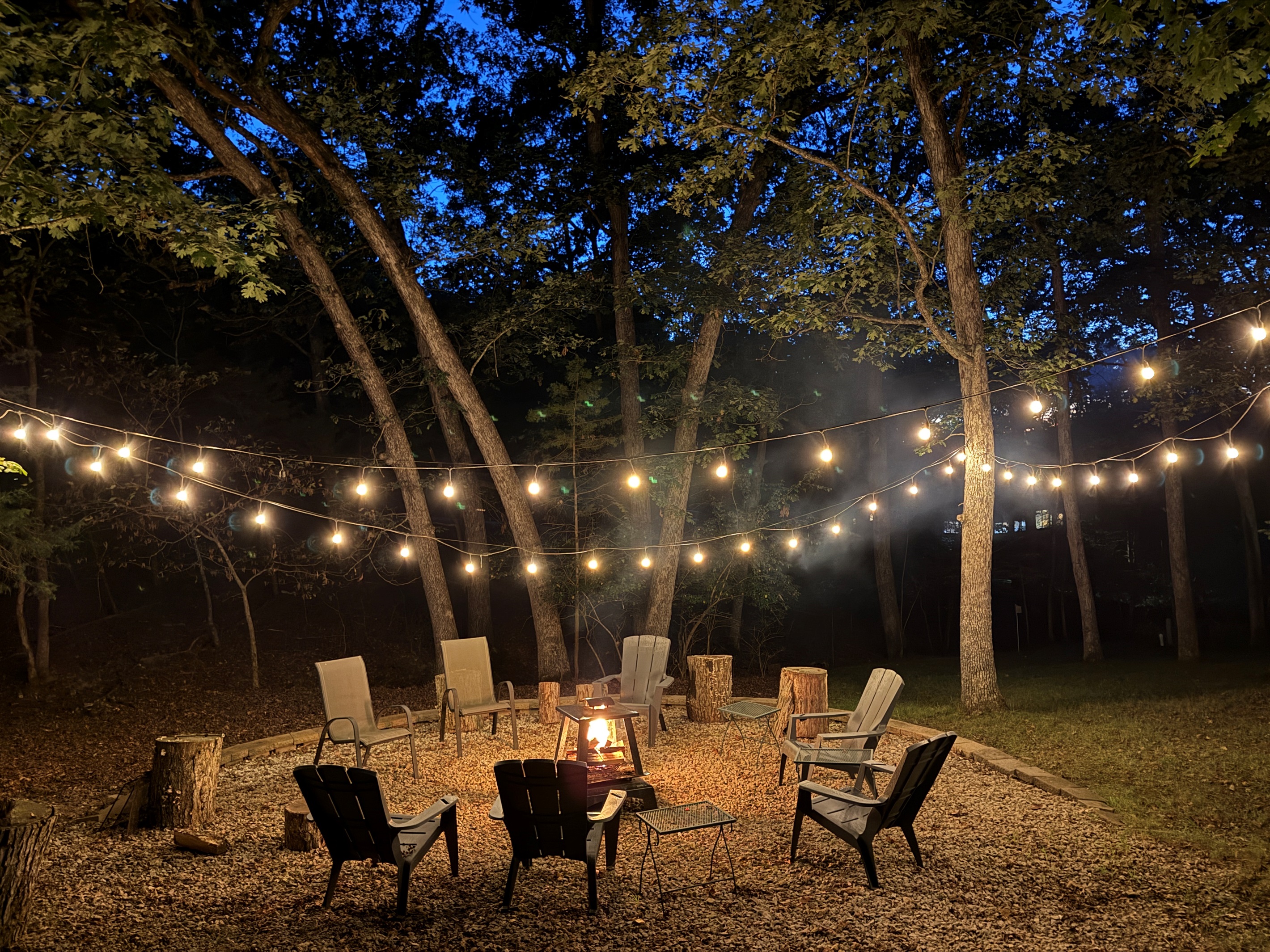 Fire pit at night