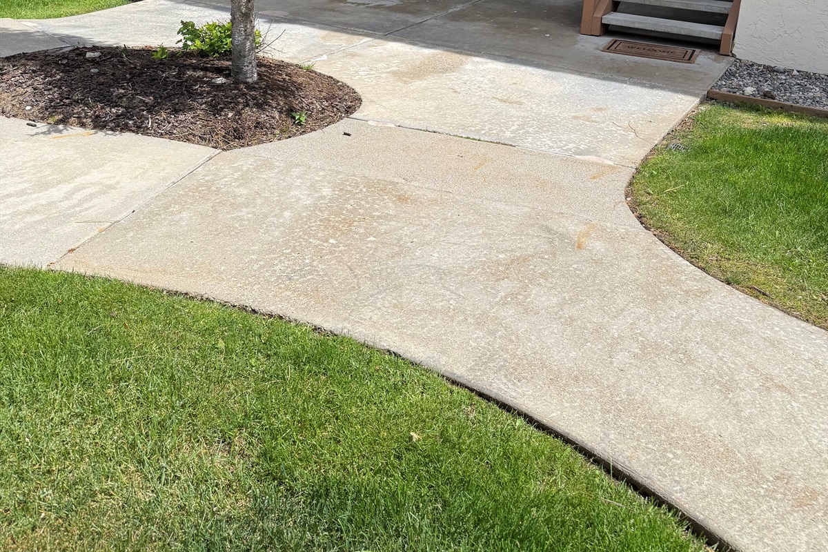 Sidewalk to condo