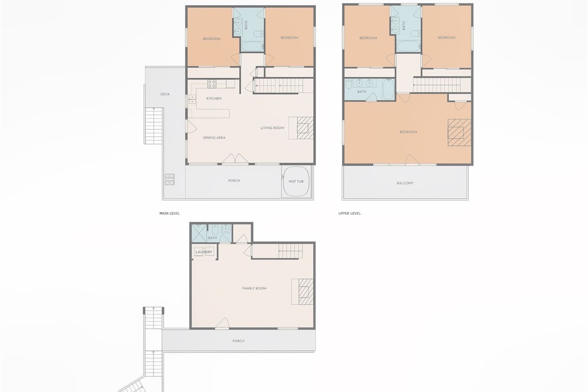 Chalet layout.  Chalet Zermatt is 3 stories with great space to spread out and also gather for meals and entertainment.