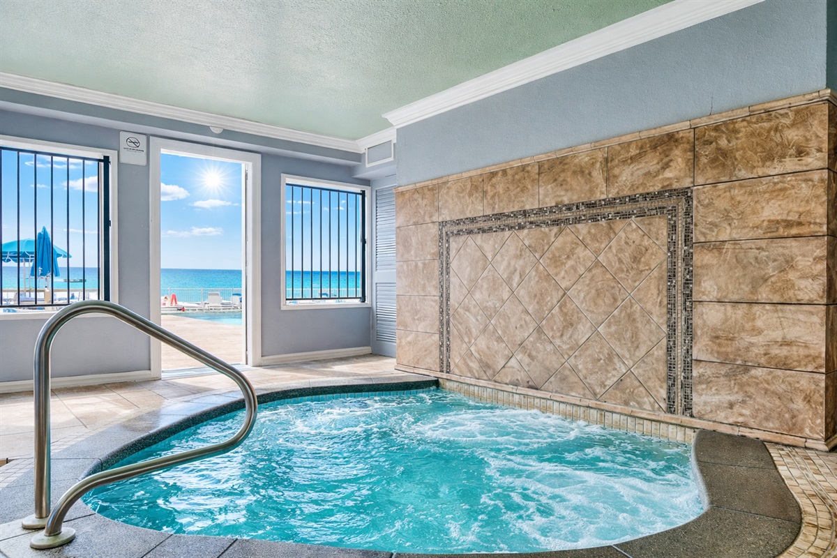 Indoor hot tub available for guest use