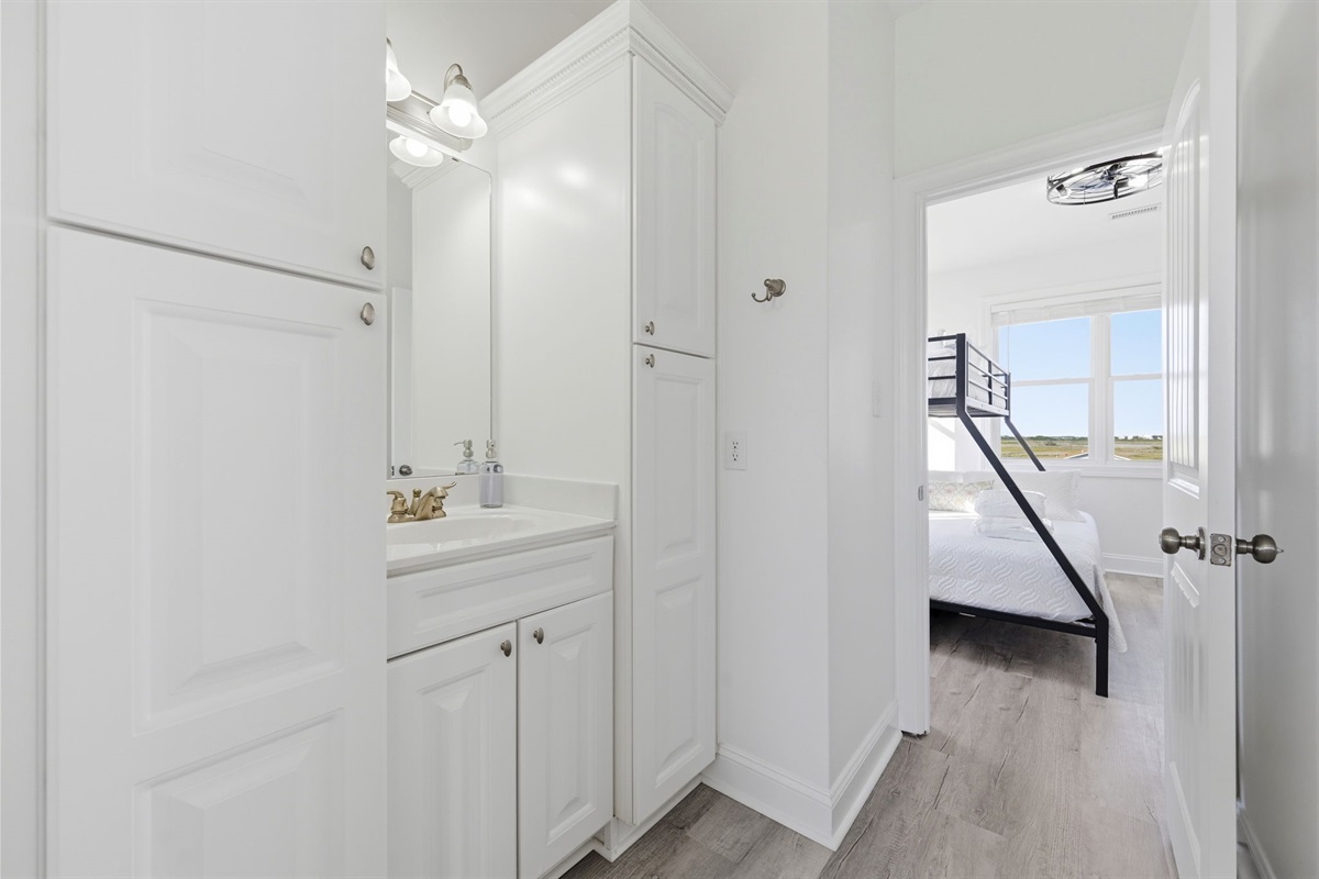Clean, bright, and connected directly to the bunk room #2 for added convenience