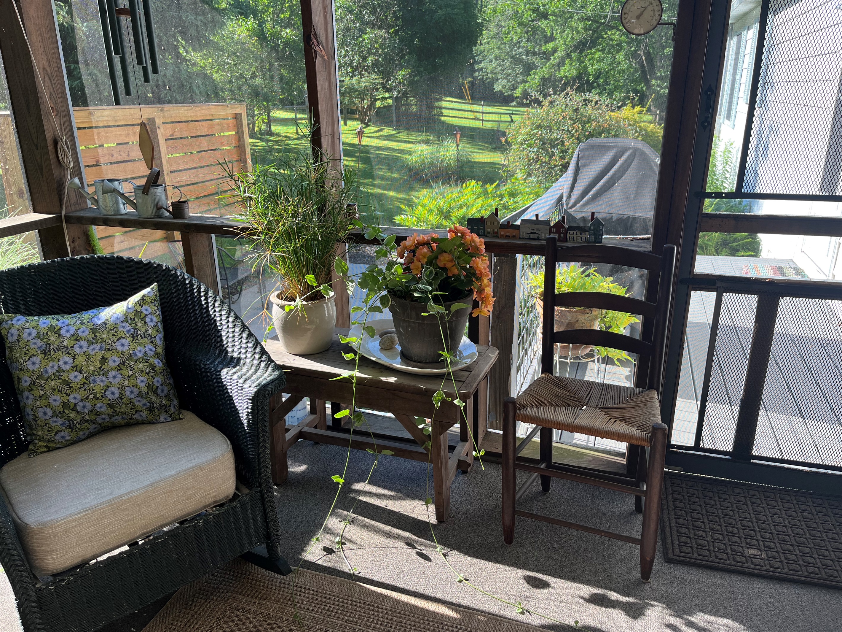 Enjoy the quiet of the backyard