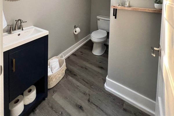Half-bath for the living area.